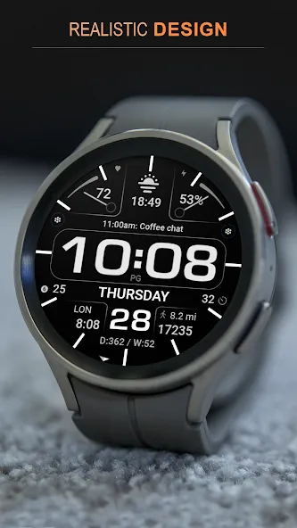 WFP 232 Stylish watch face screenshot 5