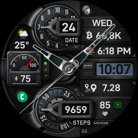 MD338 Hybrid watch face screenshot 16