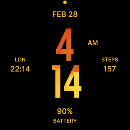 Flat Sunset Watch Face screenshot 4