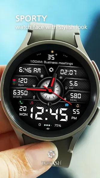 A450 Modern Watch Face Wear OS screenshot 2