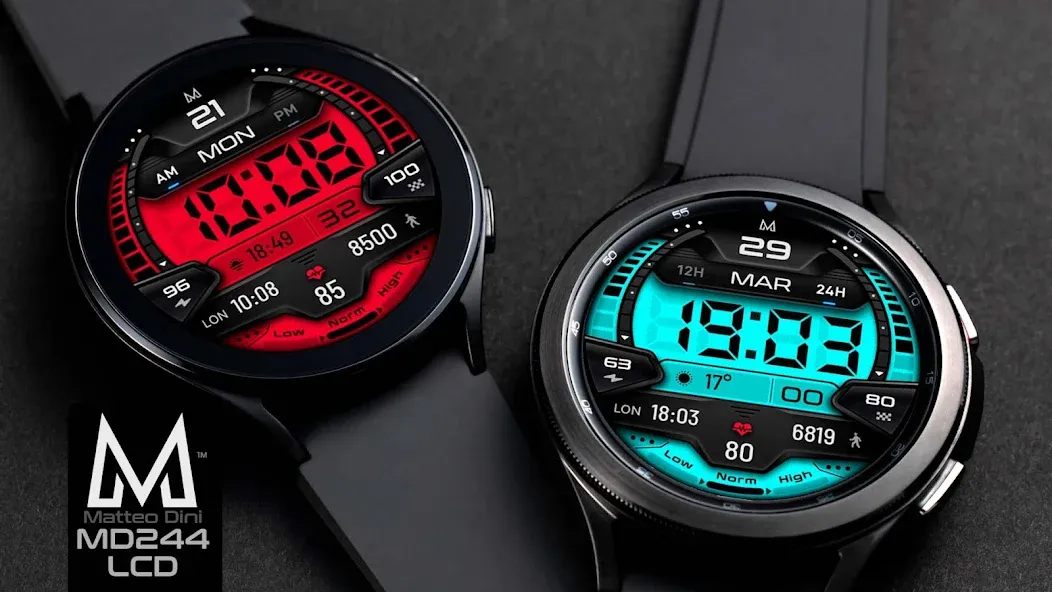 MD244 LCD Digital watch face screenshot 2