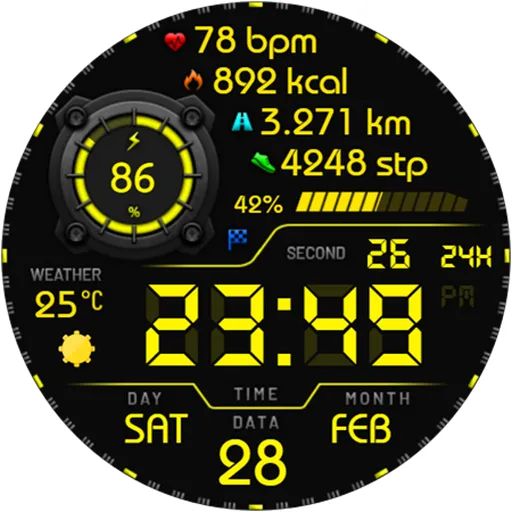 Vortexion Digital Watch Face screenshot 21