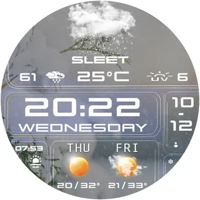 N-SPORT 758 Watch Face Wear OS screenshot 15
