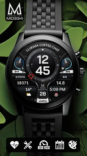 MD334 Digital watch face screenshot 1