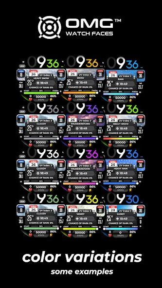 OMG 299 Weather Watch Face screenshot 8