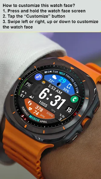 Digital Sport watchface NTV401 screenshot 6