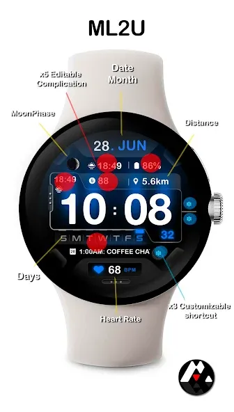 ML2U 212 Watch Face screenshot 2