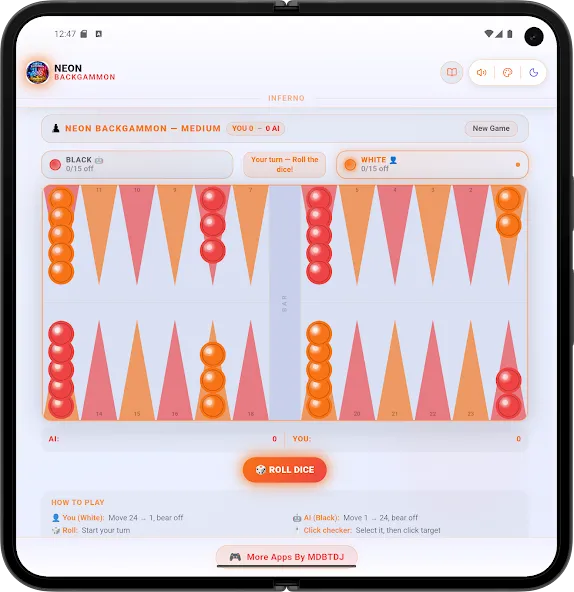 Neon Backgammon Master Offline screenshot 13