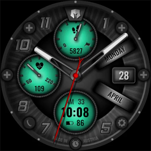 DM144 Analog Active Watch Face screenshot 1
