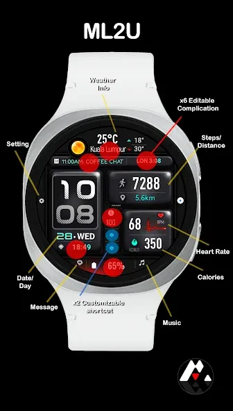 ML2U 382 Tactix Watch Face screenshot 2