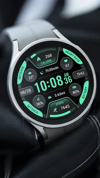 Ink Green Arc Data ZKin Watch screenshot 5