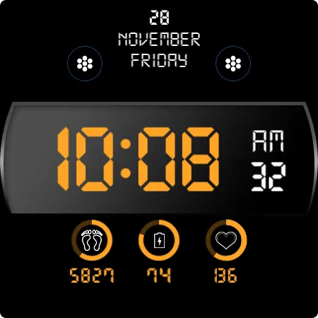 Key WF103 Digital Watch Face screenshot 27