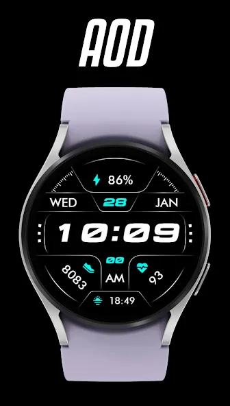 Oled - Digital v6 | watch face screenshot 6