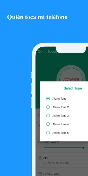 No tocar mi teléfono: Alarma screenshot 4