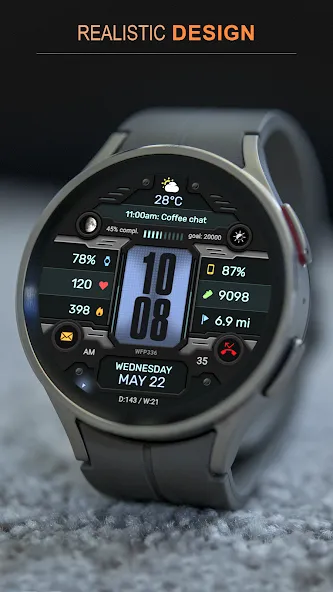 WFP 336 Digital watch face screenshot 5