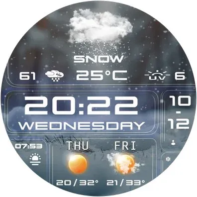 N-SPORT 758 Watch Face Wear OS screenshot 12