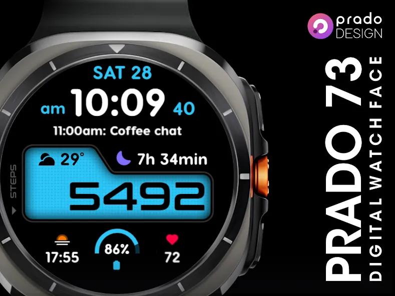 PRADO 73 Digital Watch Face screenshot 6