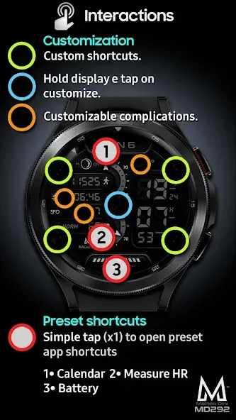 MD292 Digital watch face screenshot 7