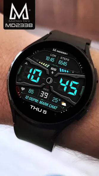 MD233B Digital watch face screenshot 4