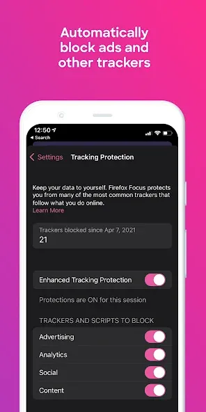 Firefox Focus: No Fuss Browser screenshot 3