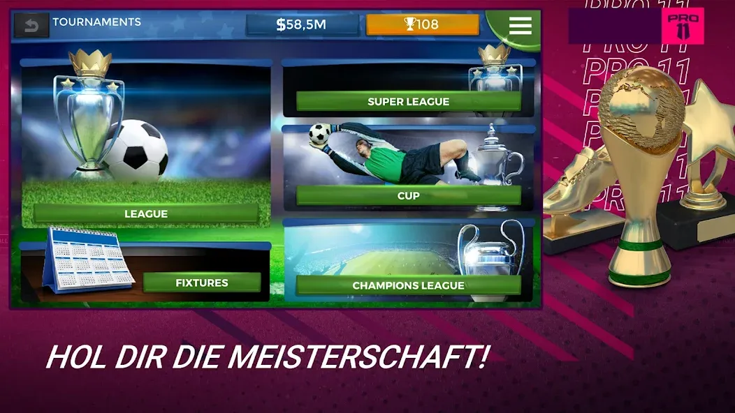 Pro 11 - Fußball Manager screenshot 5
