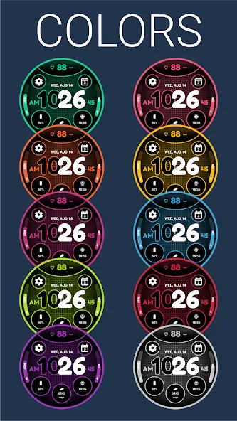 Grid Watch Face by HuskyDEV screenshot 2