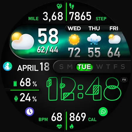 PER8 Digital Watch Face screenshot 47