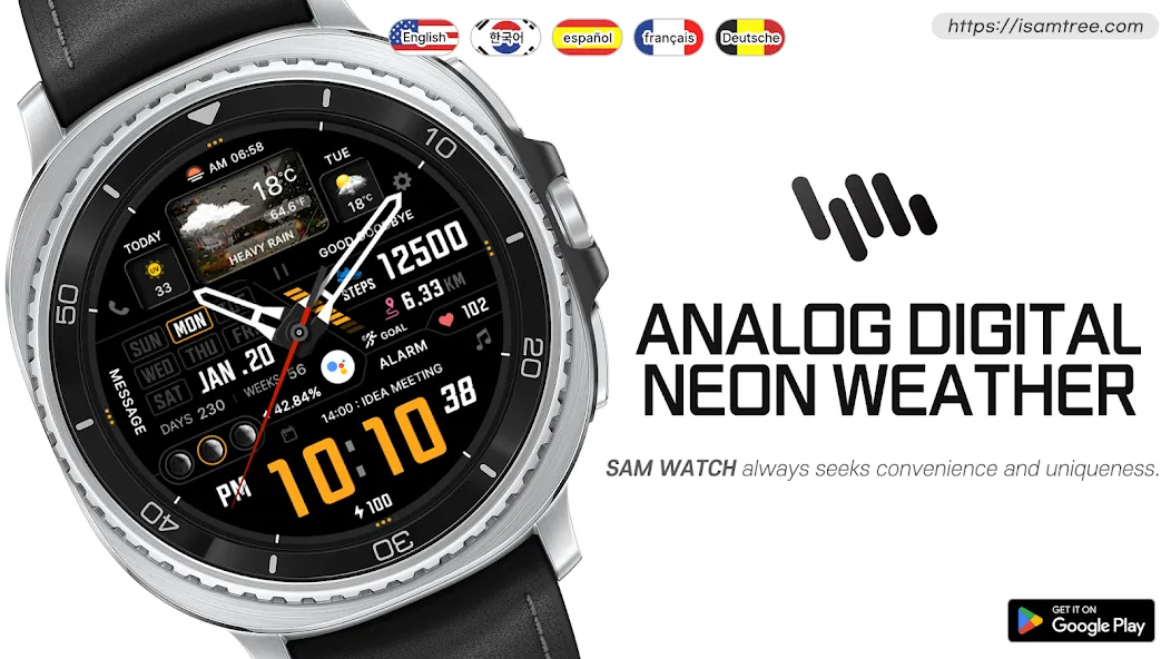 SamWatch AD Neon Weather screenshot 1