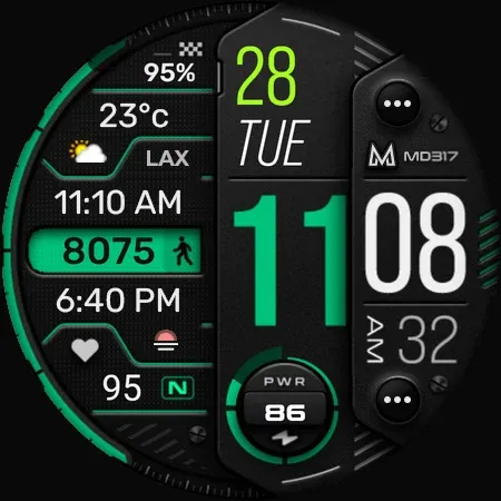 MD317 Digital Watch Face screenshot 12