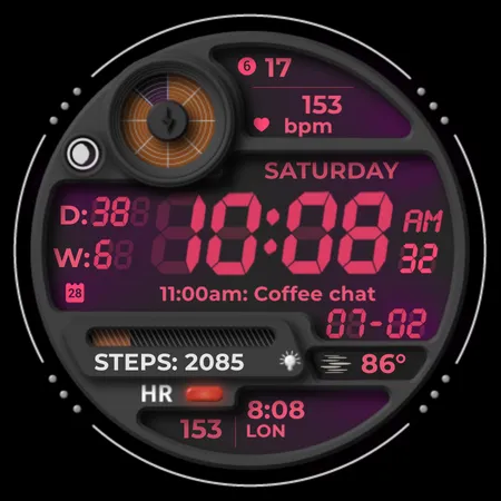 Chester Retro watch face screenshot 48