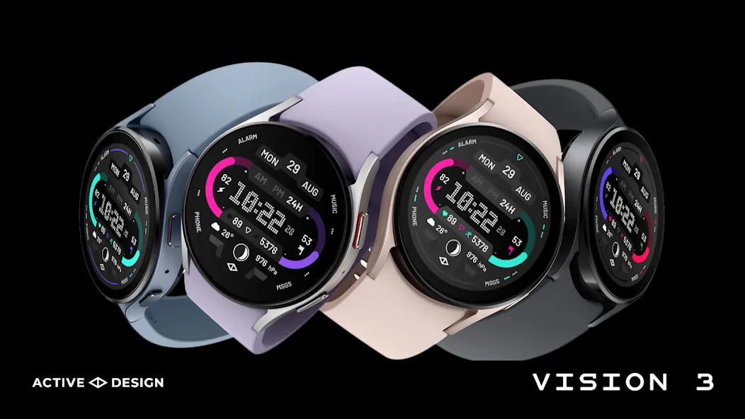 Vision 3: Digital Watch Face screenshot 2