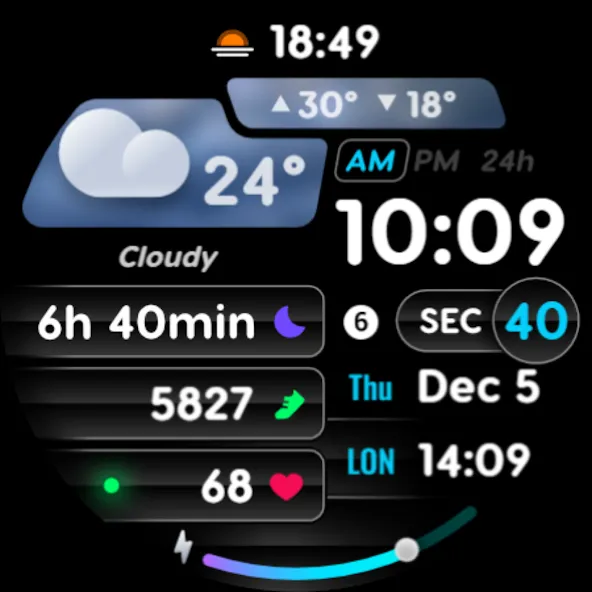 PRADO 72 Weather Watch Face screenshot 11