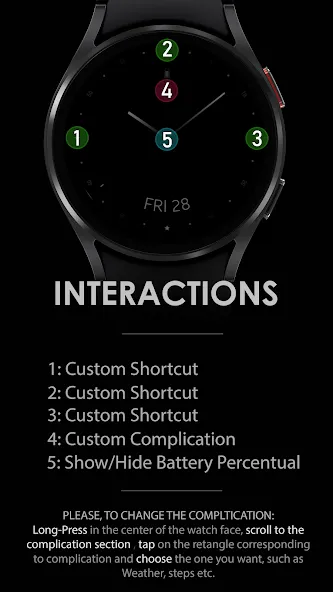 Minimal Black v20 Watch Face screenshot 7