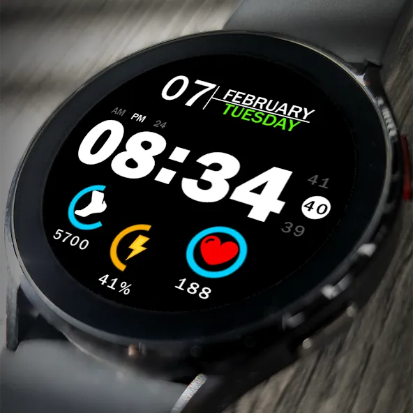 Key019 Digital Watch Face screenshot 1