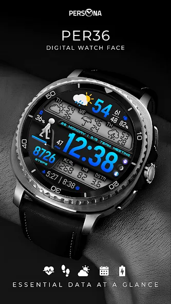 PER36 Digital Watch Face screenshot 1