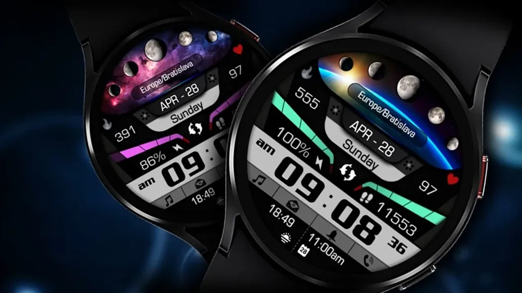 Astronomy Moon Galaxy Watch 73 screenshot 17