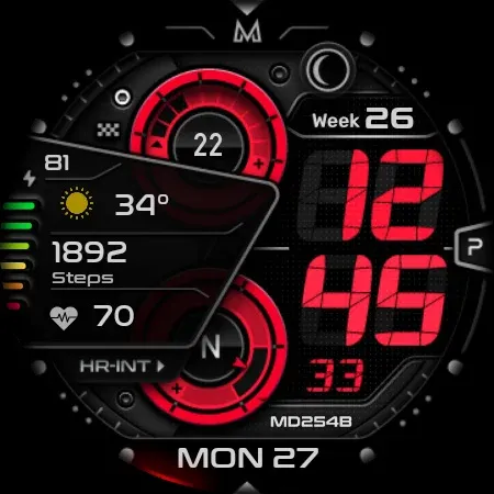 MD254B Digital watch face screenshot 27