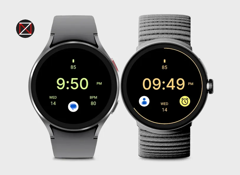 Simply Black Watch Face screenshot 3