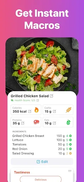 Nutrilio: Food Tracker, Macros screenshot 3