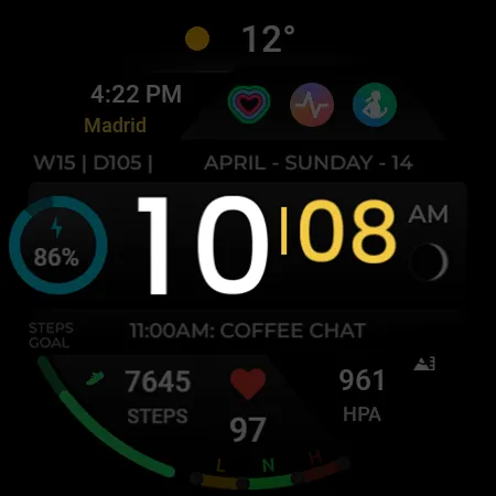 TVV Sport Digital Watch Face screenshot 14