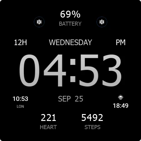 Key WF43 Digital Watch Face screenshot 28