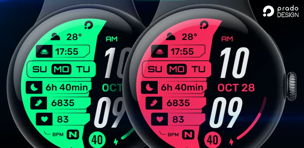 PRADO 39 Digital Watch Face screenshot 1