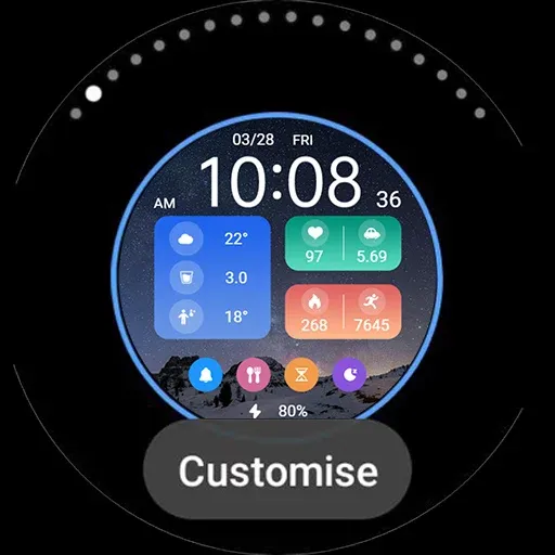 Starry Night Widget ZKin Watch screenshot 8