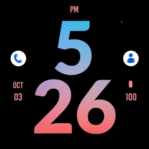 Big Red Blue Sky Watch Face screenshot 5