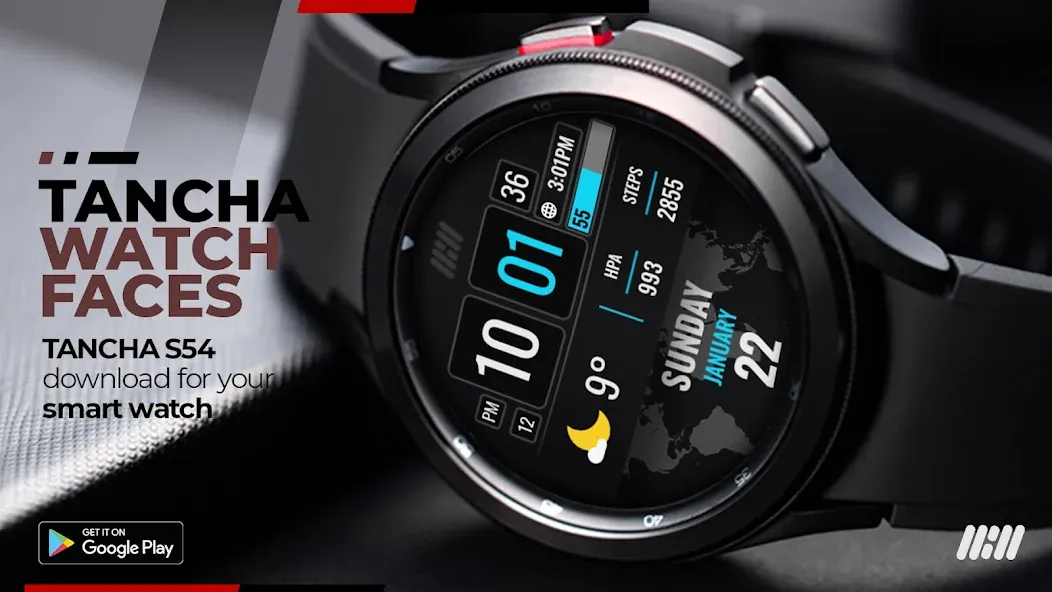 Tancha S54 Digital Watch Face screenshot 1