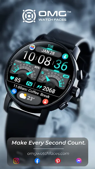 OMG 341 Digital Watch Face screenshot 4