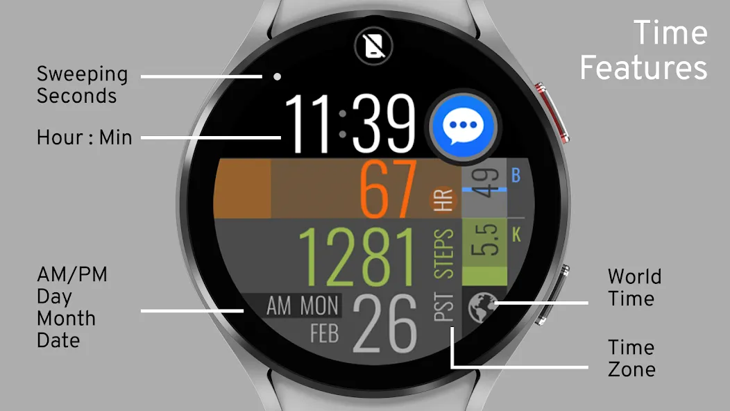 Easy Read Health Watch Face screenshot 2