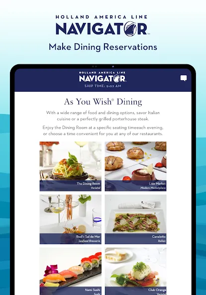 Holland America Line Navigator screenshot 9