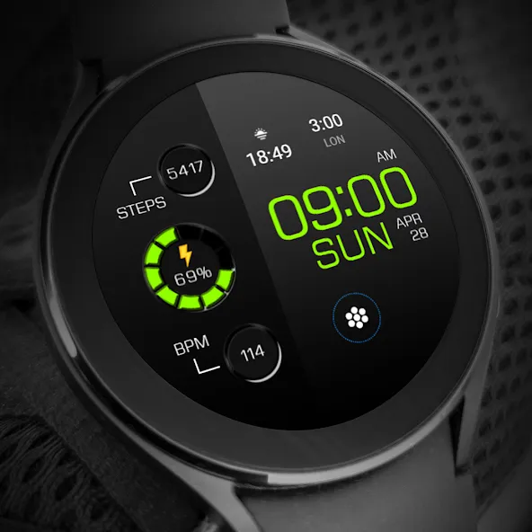 Key WF20 Digital Watch Face screenshot 7