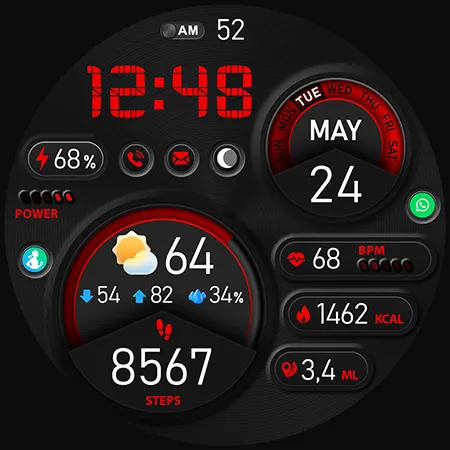 PER15 Sport Digital Watch Face screenshot 45